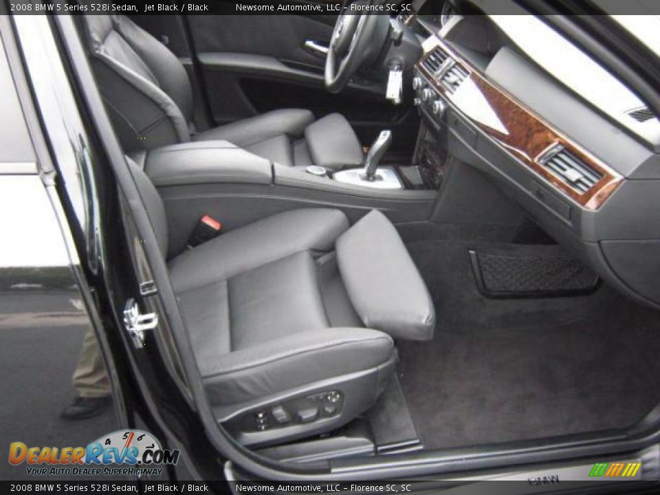2008 BMW 5 Series 528i Sedan Jet Black / Black Photo #21