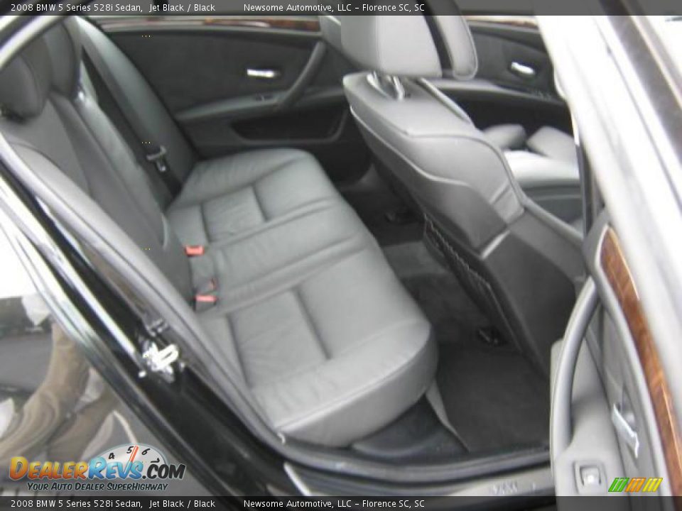 2008 BMW 5 Series 528i Sedan Jet Black / Black Photo #22