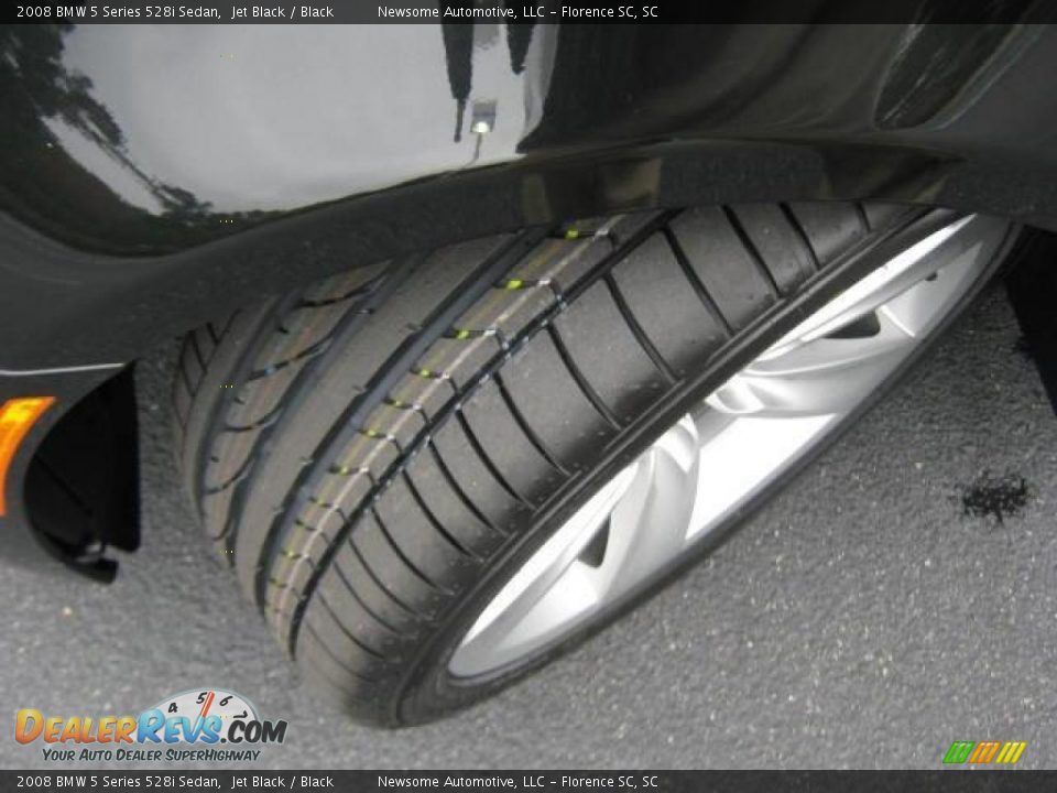 2008 BMW 5 Series 528i Sedan Jet Black / Black Photo #25
