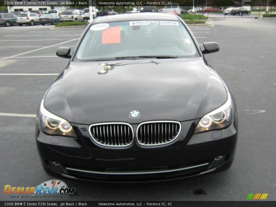 2008 BMW 5 Series 528i Sedan Jet Black / Black Photo #26