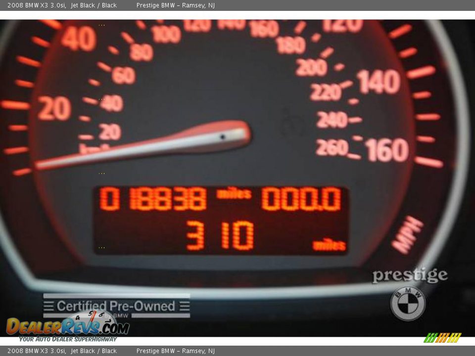 2008 BMW X3 3.0si Jet Black / Black Photo #3