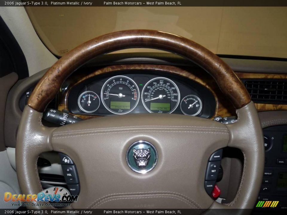 2006 Jaguar S-Type 3.0 Platinum Metallic / Ivory Photo #34