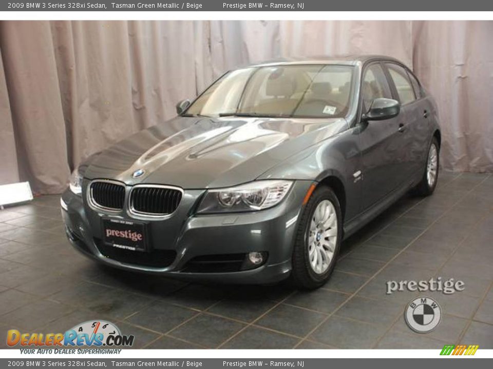 2009 BMW 3 Series 328xi Sedan Tasman Green Metallic / Beige Photo #1