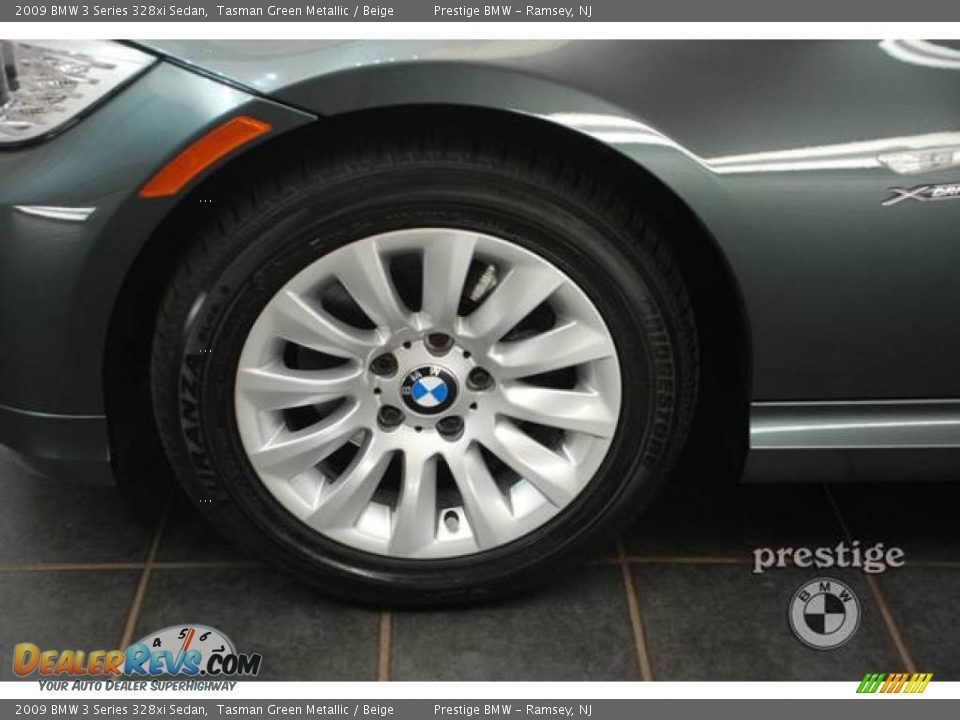 2009 BMW 3 Series 328xi Sedan Tasman Green Metallic / Beige Photo #8