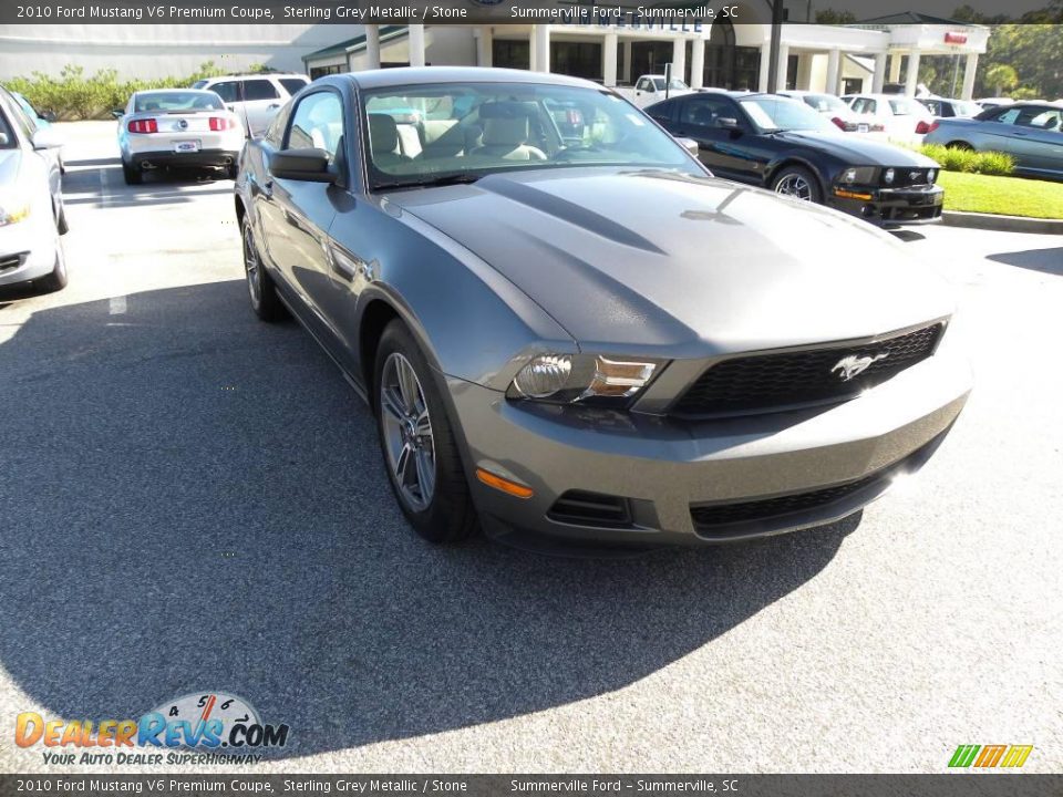 2010 Ford Mustang V6 Premium Coupe Sterling Grey Metallic / Stone Photo #1