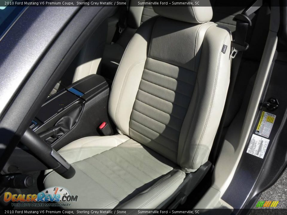 2010 Ford Mustang V6 Premium Coupe Sterling Grey Metallic / Stone Photo #4