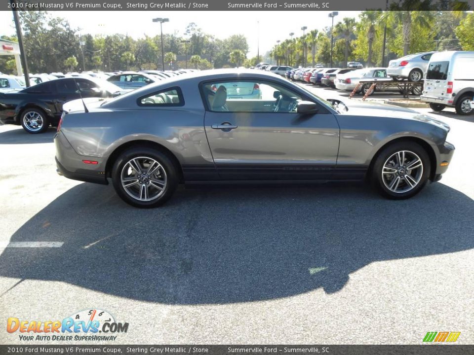 2010 Ford Mustang V6 Premium Coupe Sterling Grey Metallic / Stone Photo #9