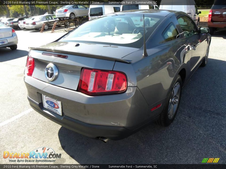 2010 Ford Mustang V6 Premium Coupe Sterling Grey Metallic / Stone Photo #10
