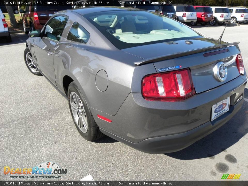 2010 Ford Mustang V6 Premium Coupe Sterling Grey Metallic / Stone Photo #12