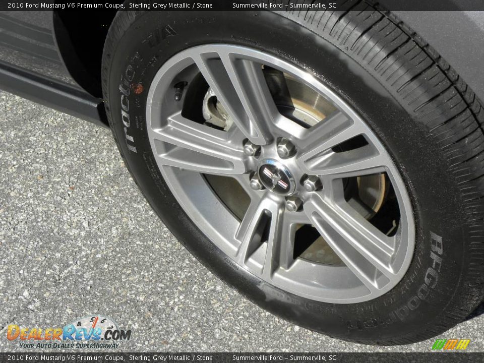 2010 Ford Mustang V6 Premium Coupe Sterling Grey Metallic / Stone Photo #13
