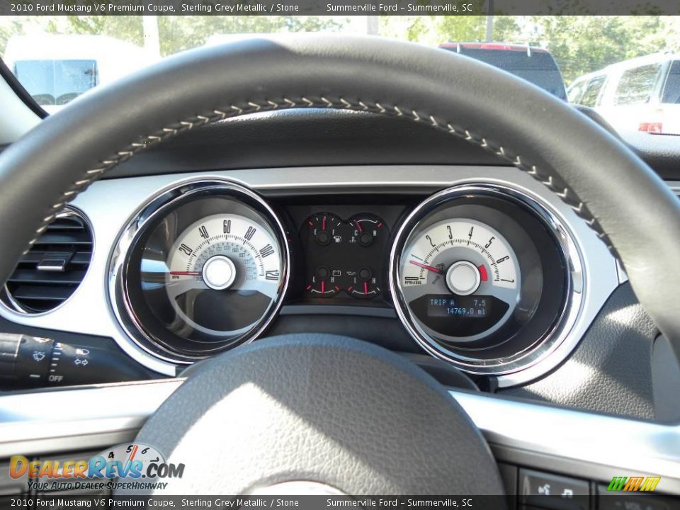 2010 Ford Mustang V6 Premium Coupe Sterling Grey Metallic / Stone Photo #19