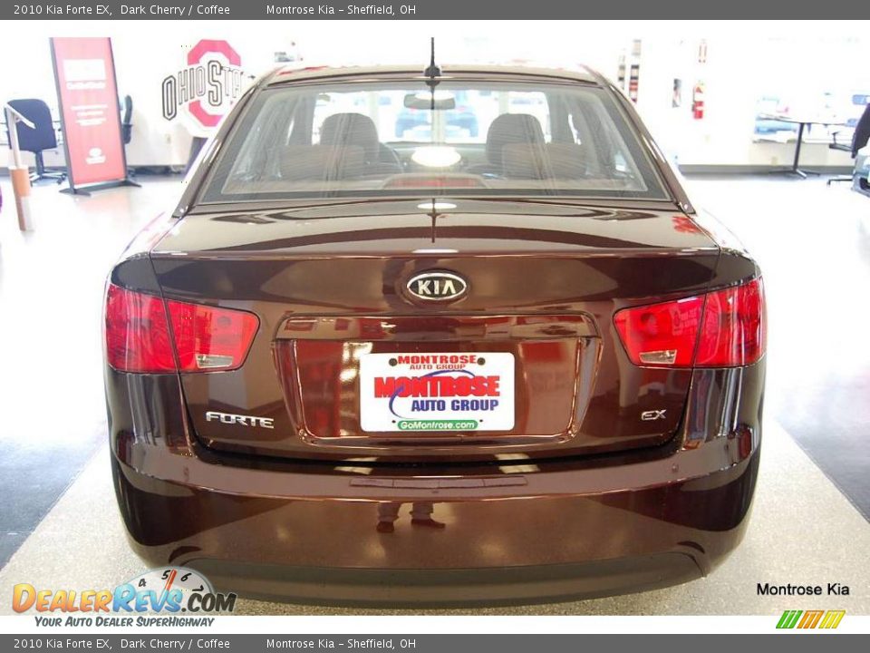 2010 Kia Forte EX Dark Cherry / Coffee Photo #5