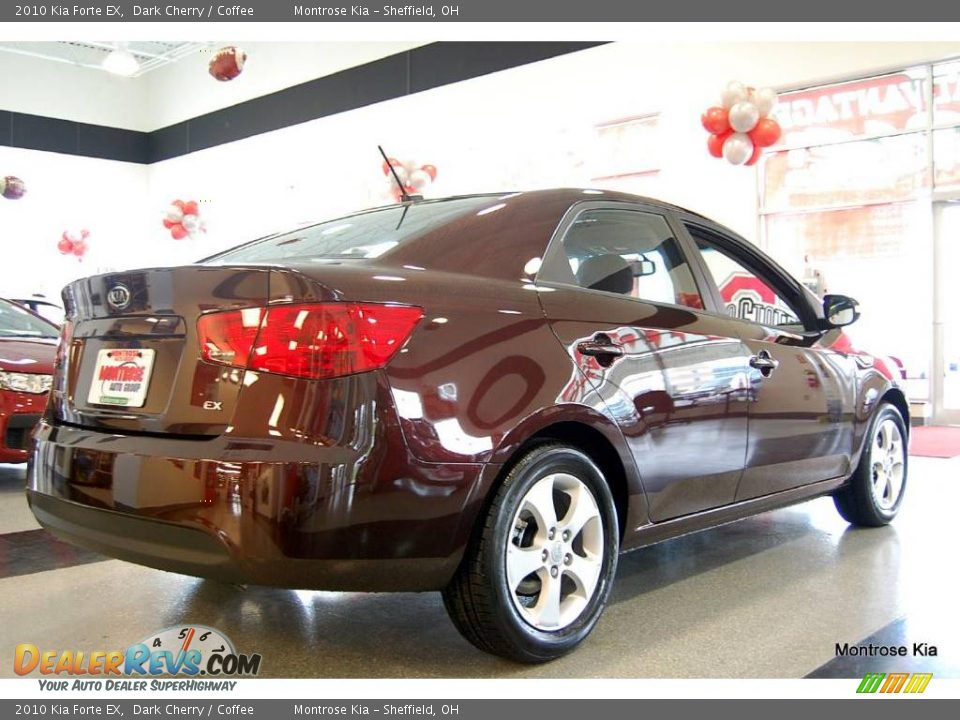 2010 Kia Forte EX Dark Cherry / Coffee Photo #7