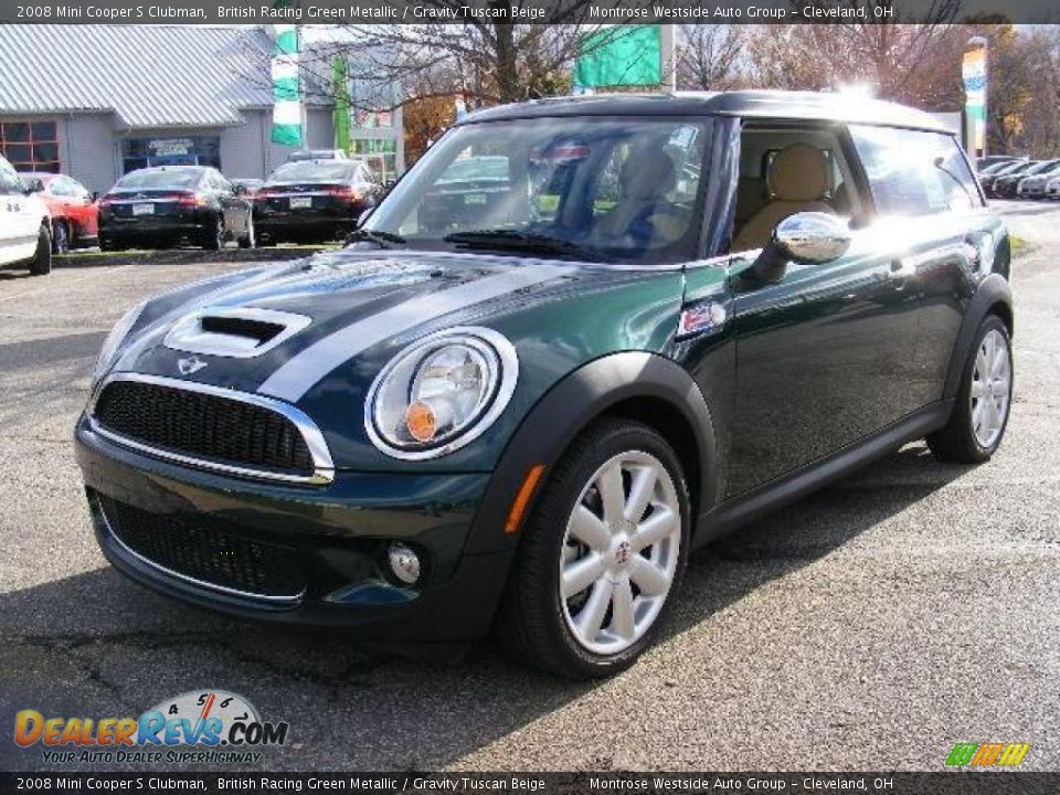 2008 Mini Cooper S Clubman British Racing Green Metallic / Gravity Tuscan Beige Photo #1