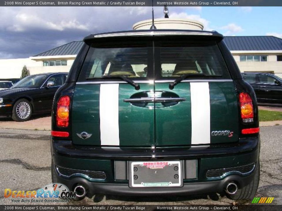 2008 Mini Cooper S Clubman British Racing Green Metallic / Gravity Tuscan Beige Photo #4