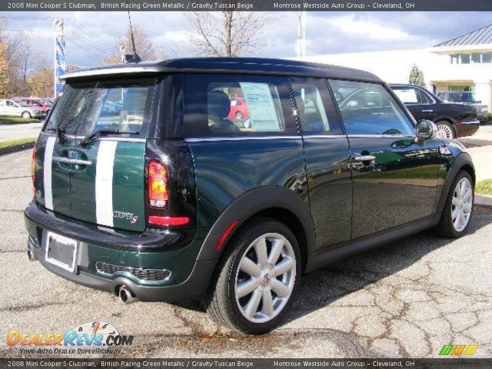 2008 Mini Cooper S Clubman British Racing Green Metallic / Gravity Tuscan Beige Photo #5