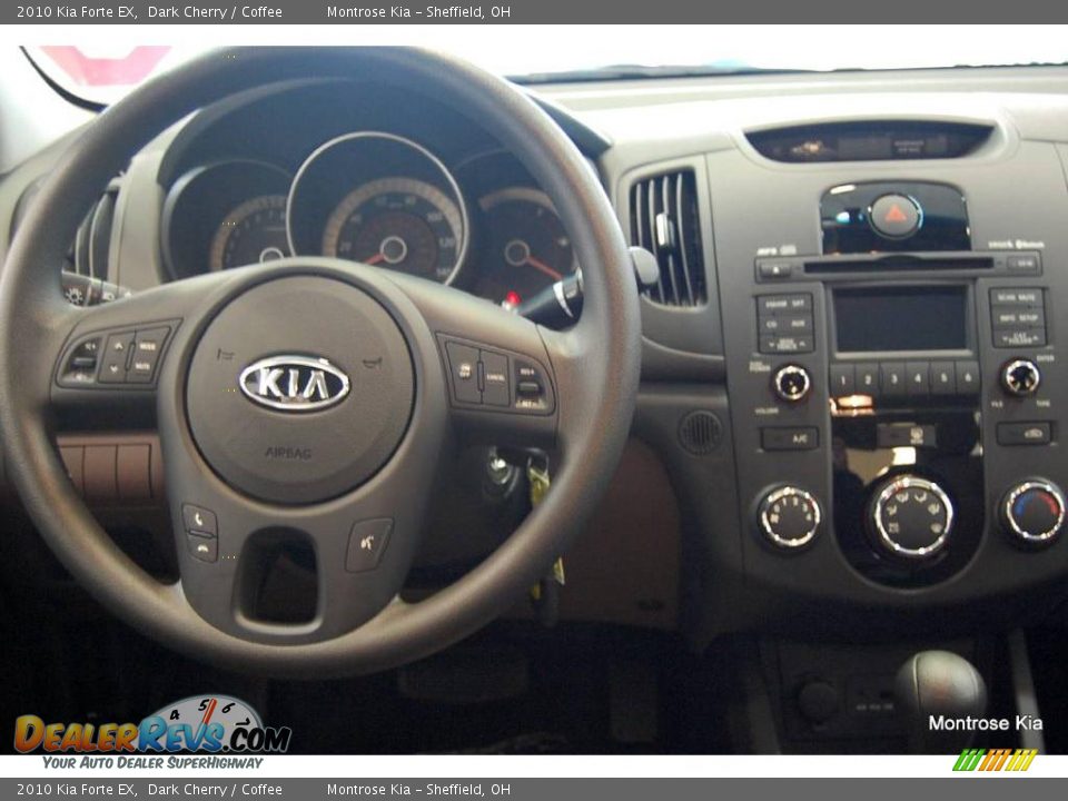 2010 Kia Forte EX Dark Cherry / Coffee Photo #12