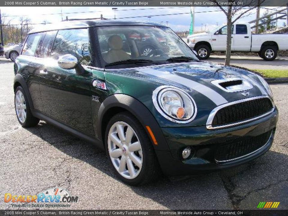 2008 Mini Cooper S Clubman British Racing Green Metallic / Gravity Tuscan Beige Photo #7