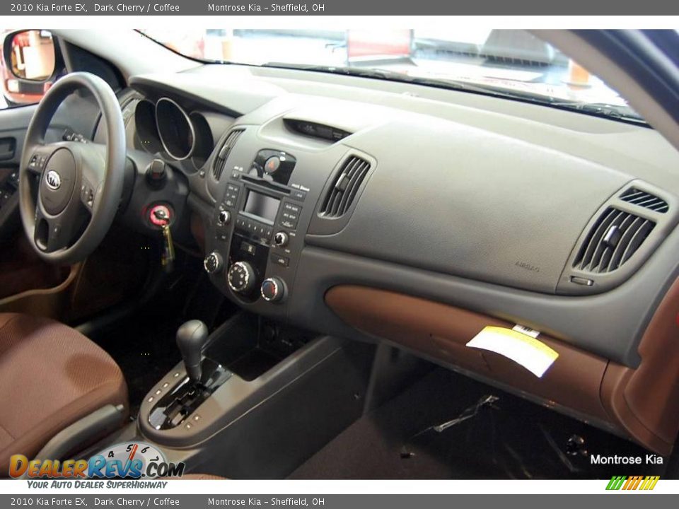 2010 Kia Forte EX Dark Cherry / Coffee Photo #14