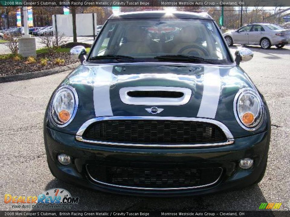 2008 Mini Cooper S Clubman British Racing Green Metallic / Gravity Tuscan Beige Photo #8