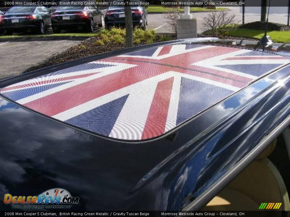 2008 Mini Cooper S Clubman British Racing Green Metallic / Gravity Tuscan Beige Photo #9
