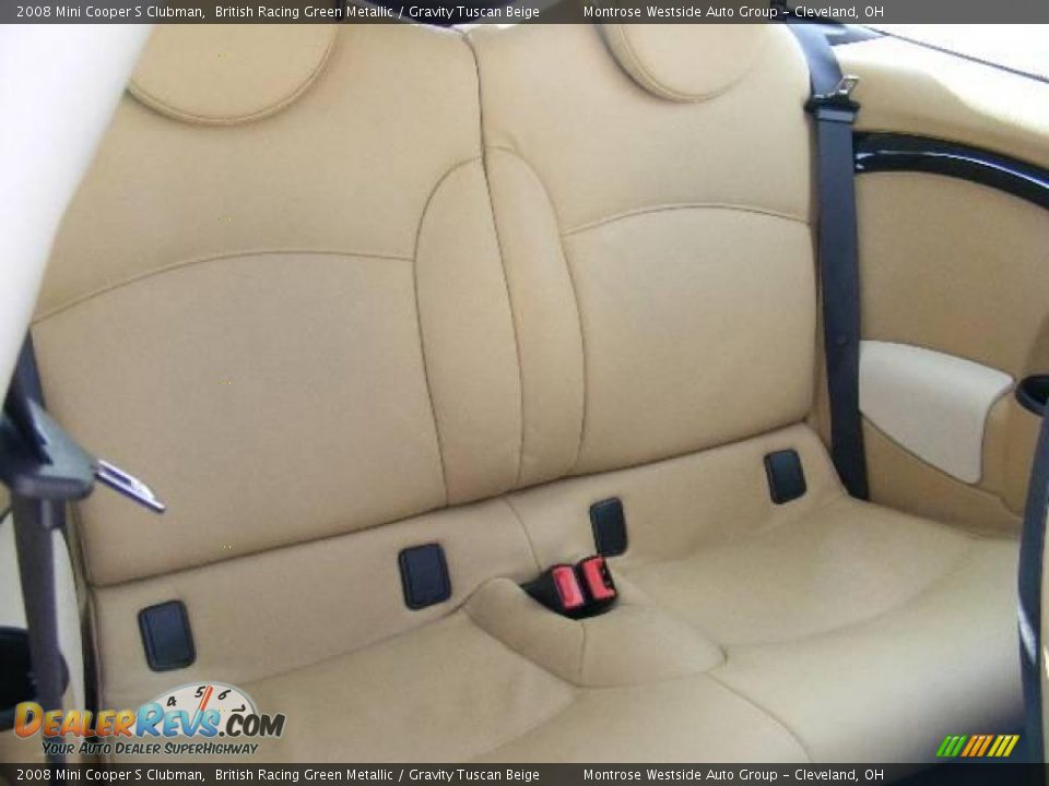 2008 Mini Cooper S Clubman British Racing Green Metallic / Gravity Tuscan Beige Photo #12
