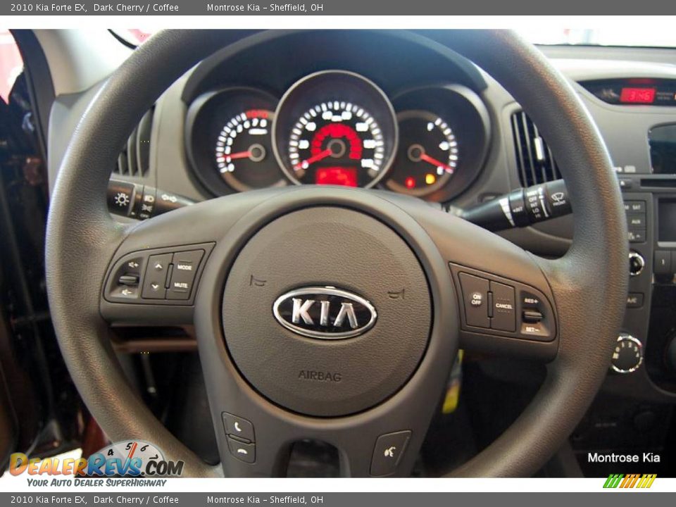 2010 Kia Forte EX Dark Cherry / Coffee Photo #21