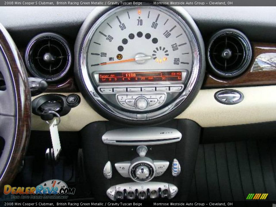 2008 Mini Cooper S Clubman British Racing Green Metallic / Gravity Tuscan Beige Photo #20