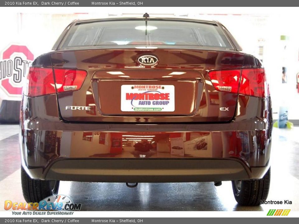 2010 Kia Forte EX Dark Cherry / Coffee Photo #6