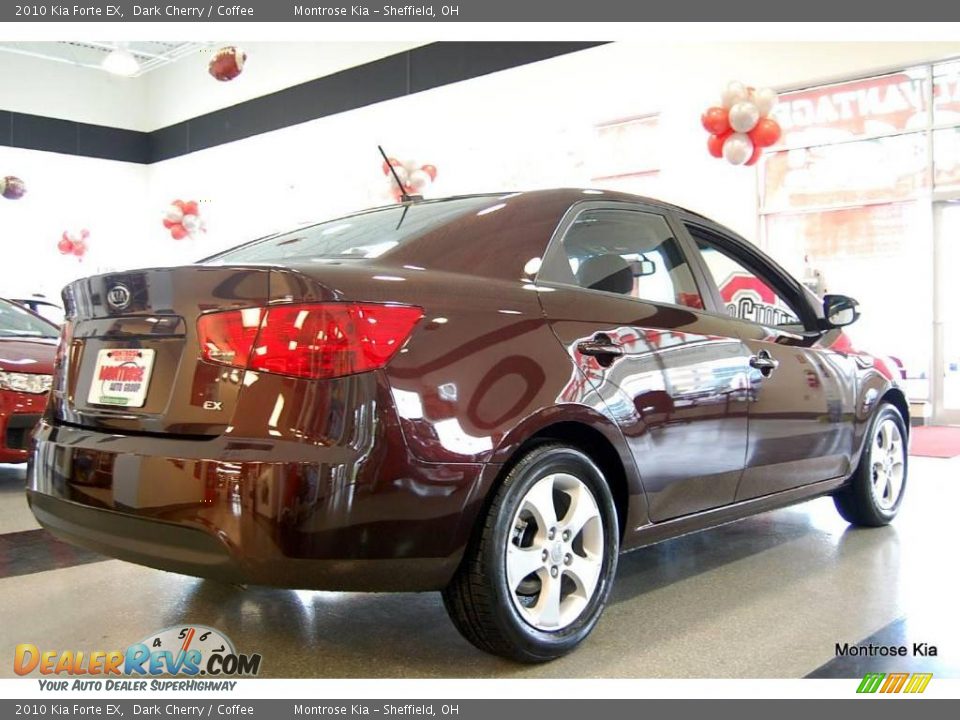 2010 Kia Forte EX Dark Cherry / Coffee Photo #7