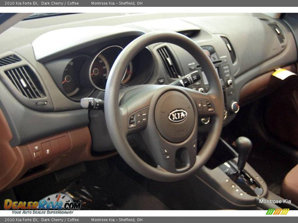 2010 Kia Forte EX Dark Cherry / Coffee Photo #13