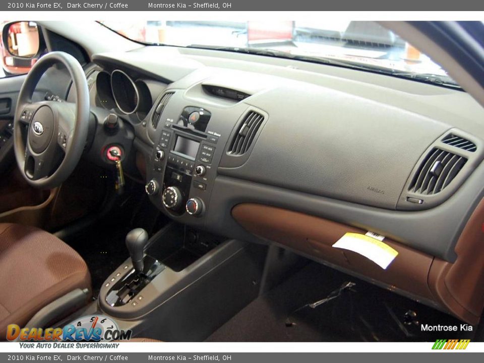 2010 Kia Forte EX Dark Cherry / Coffee Photo #14