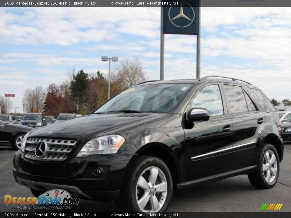 2009 Mercedes-Benz ML 350 4Matic Black / Black Photo #1