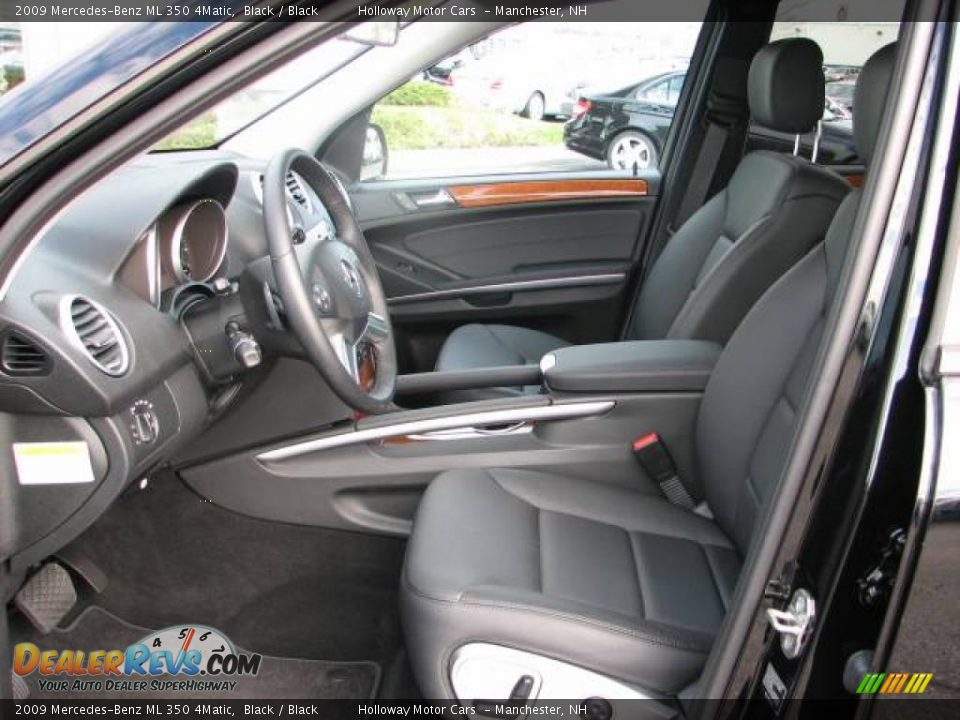 2009 Mercedes-Benz ML 350 4Matic Black / Black Photo #11