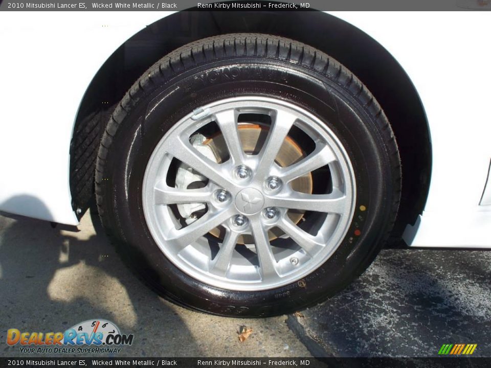 2010 Mitsubishi Lancer ES Wicked White Metallic / Black Photo #2