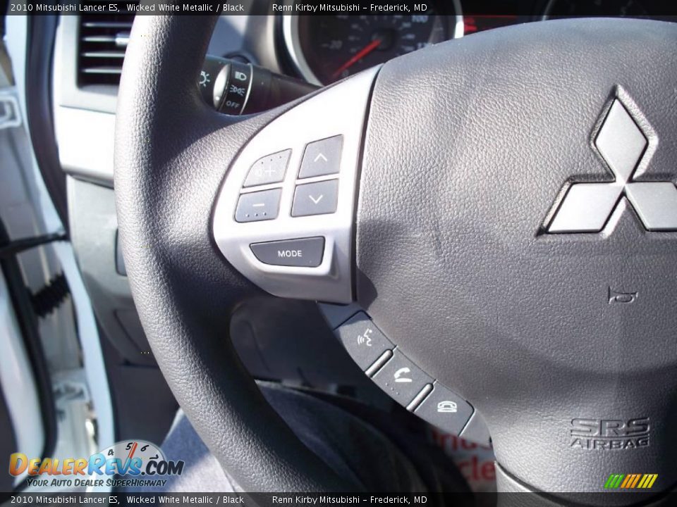 2010 Mitsubishi Lancer ES Wicked White Metallic / Black Photo #7