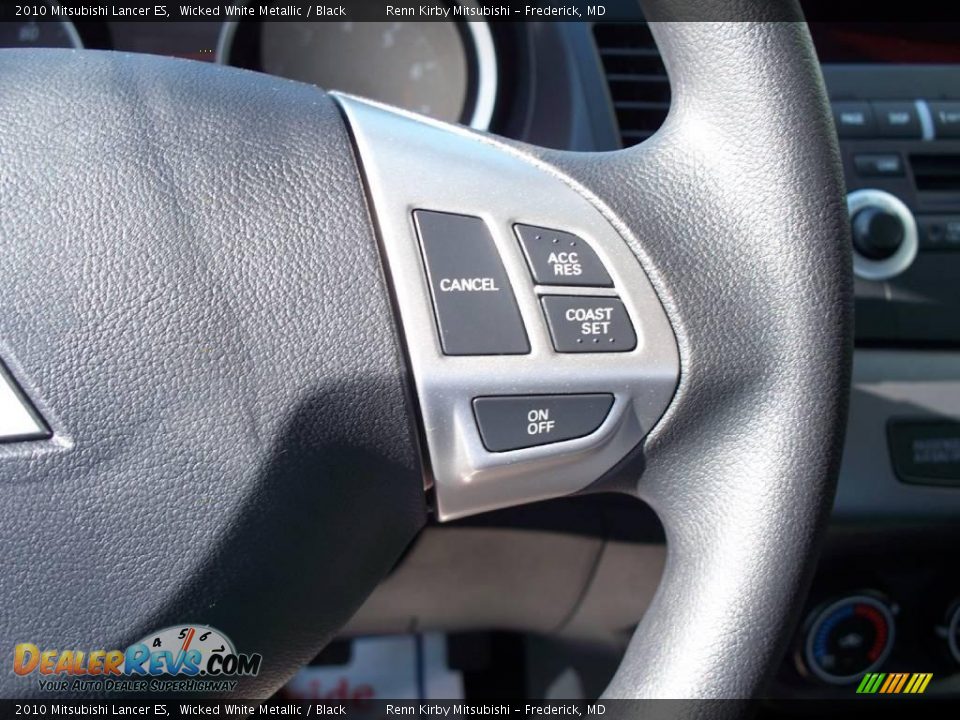 2010 Mitsubishi Lancer ES Wicked White Metallic / Black Photo #8