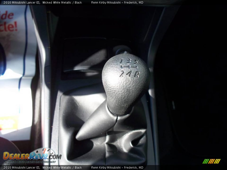2010 Mitsubishi Lancer ES Wicked White Metallic / Black Photo #12
