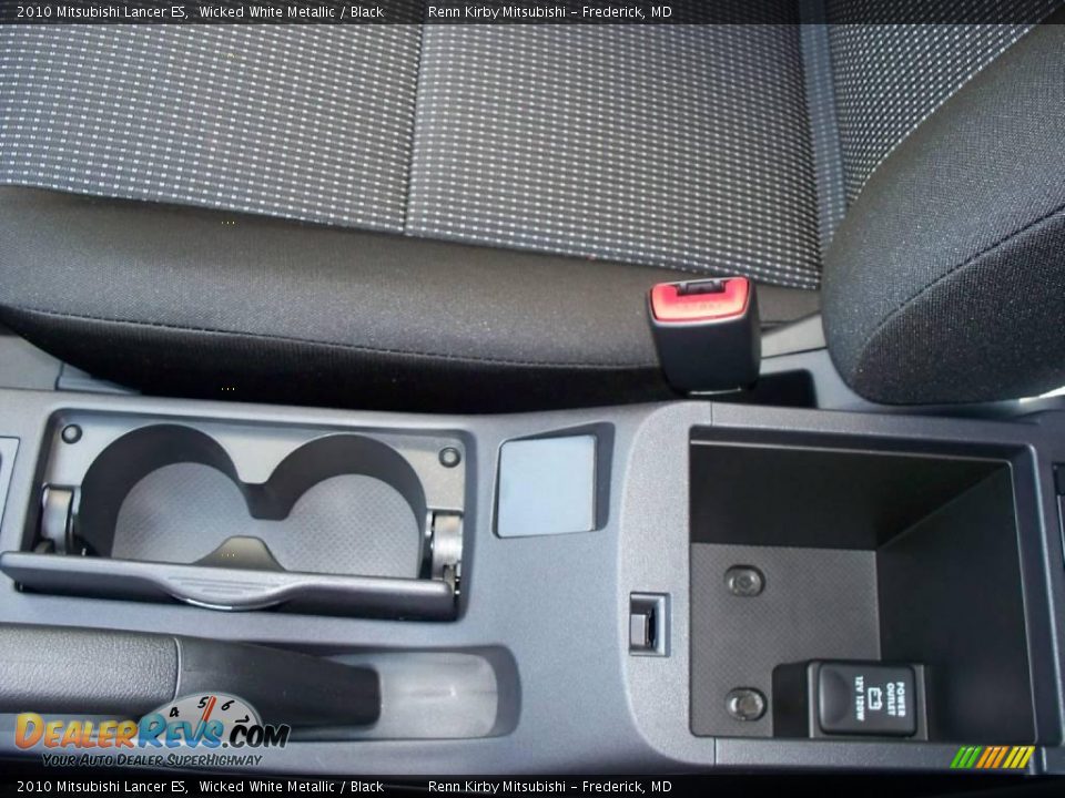 2010 Mitsubishi Lancer ES Wicked White Metallic / Black Photo #13
