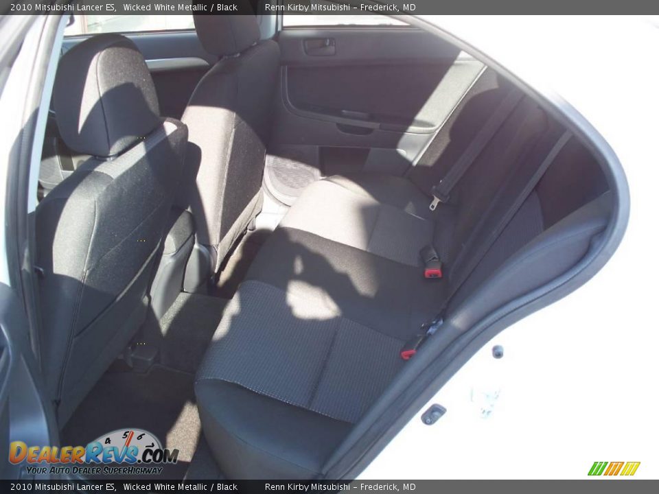 2010 Mitsubishi Lancer ES Wicked White Metallic / Black Photo #15