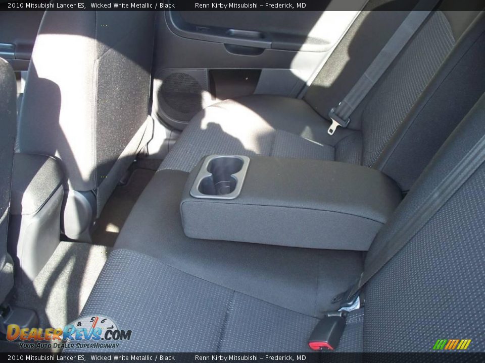 2010 Mitsubishi Lancer ES Wicked White Metallic / Black Photo #16
