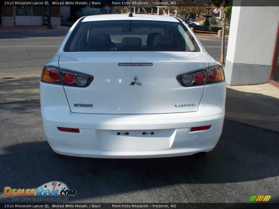 2010 Mitsubishi Lancer ES Wicked White Metallic / Black Photo #17