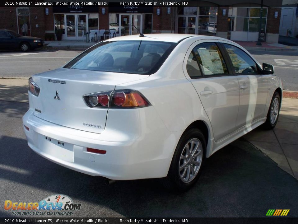 2010 Mitsubishi Lancer ES Wicked White Metallic / Black Photo #19