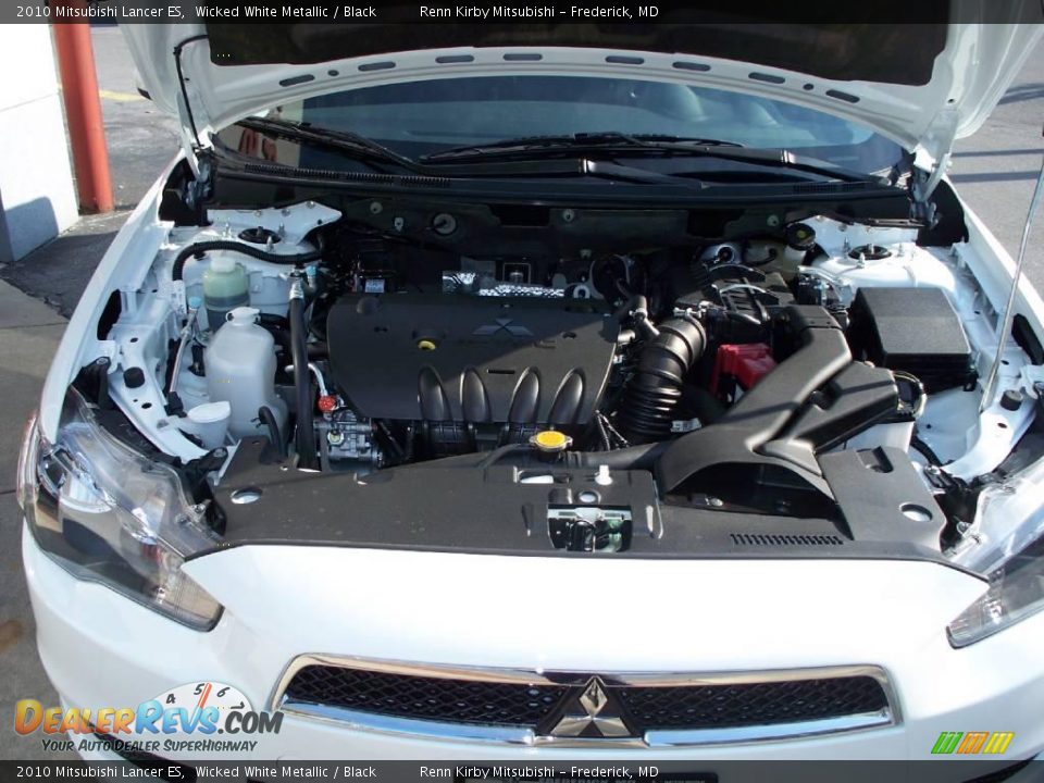 2010 Mitsubishi Lancer ES Wicked White Metallic / Black Photo #20