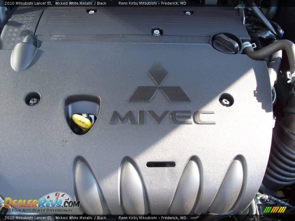 2010 Mitsubishi Lancer ES Wicked White Metallic / Black Photo #21
