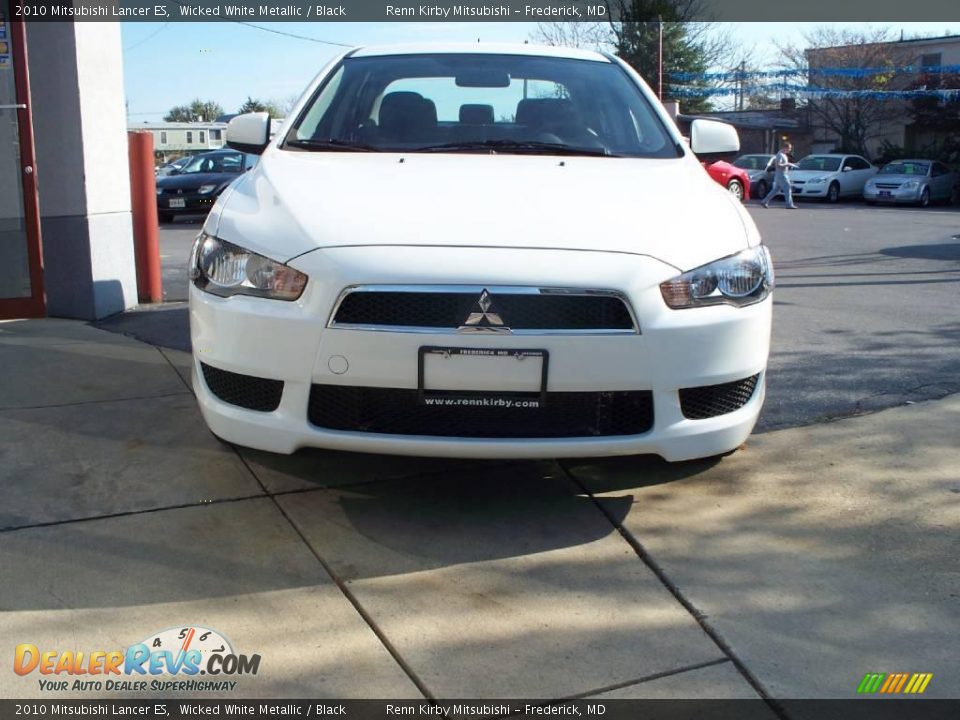 2010 Mitsubishi Lancer ES Wicked White Metallic / Black Photo #22
