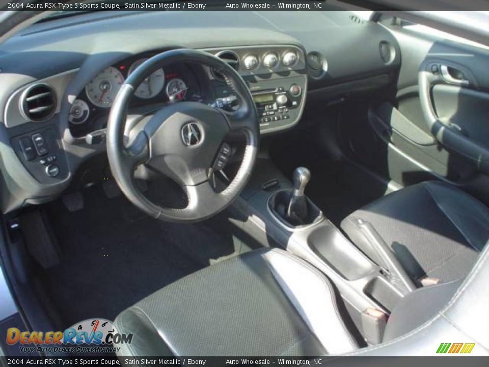 2004 Acura RSX Type S Sports Coupe Satin Silver Metallic / Ebony Photo #9