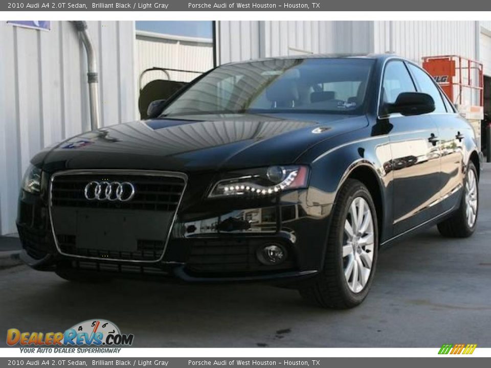 2010 Audi A4 2.0T Sedan Brilliant Black / Light Gray Photo #1