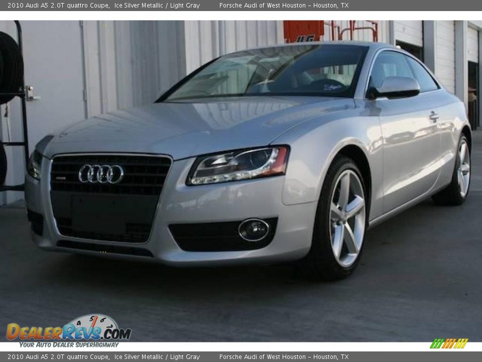 2010 Audi A5 2.0T quattro Coupe Ice Silver Metallic / Light Gray Photo #1