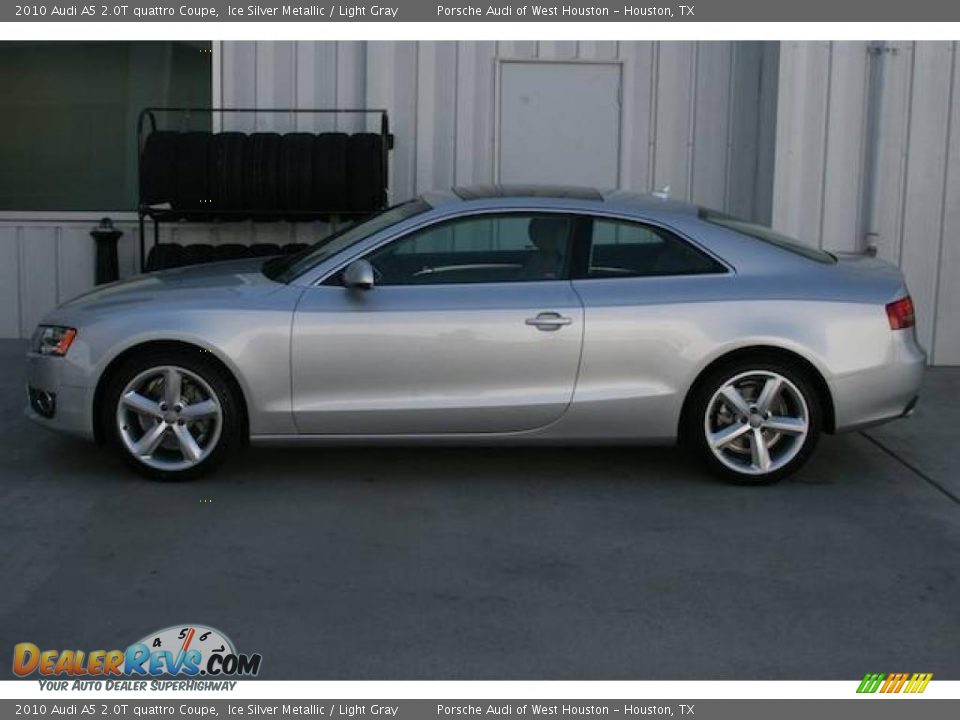 2010 Audi A5 2.0T quattro Coupe Ice Silver Metallic / Light Gray Photo #2